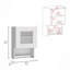 Armoire de cuisine murale Papua, trois tablettes