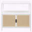 Armoire d'appoint blanche à 2 portes avec tablette ouverte Kenneth