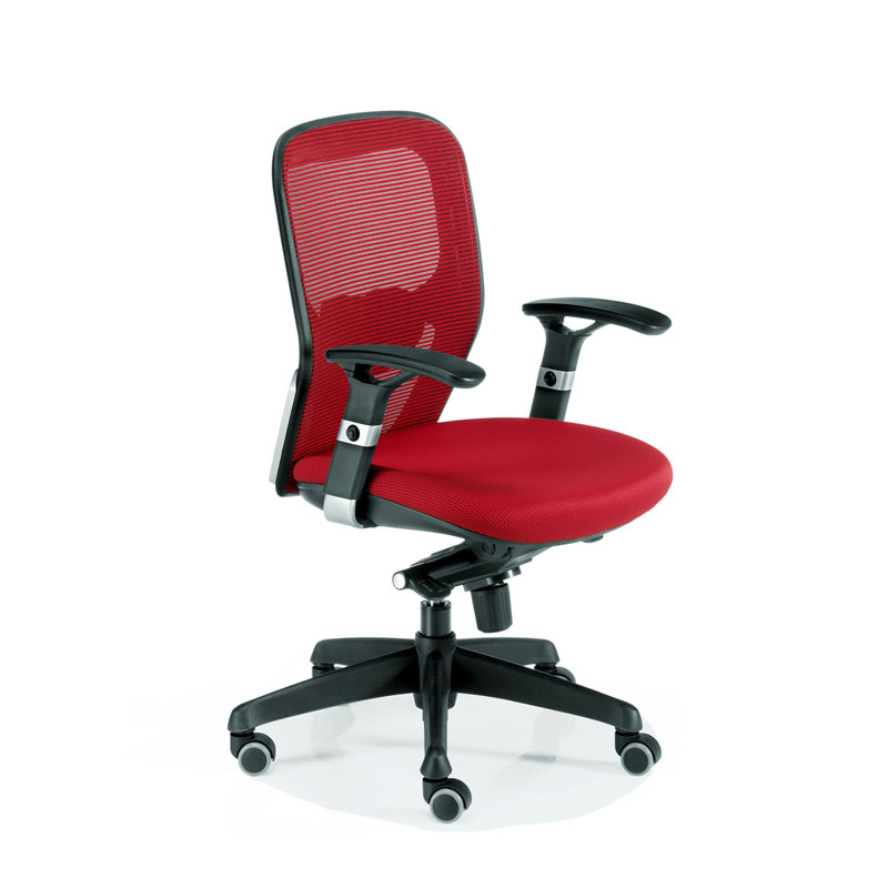 Polyester Blend Office Chair, Red