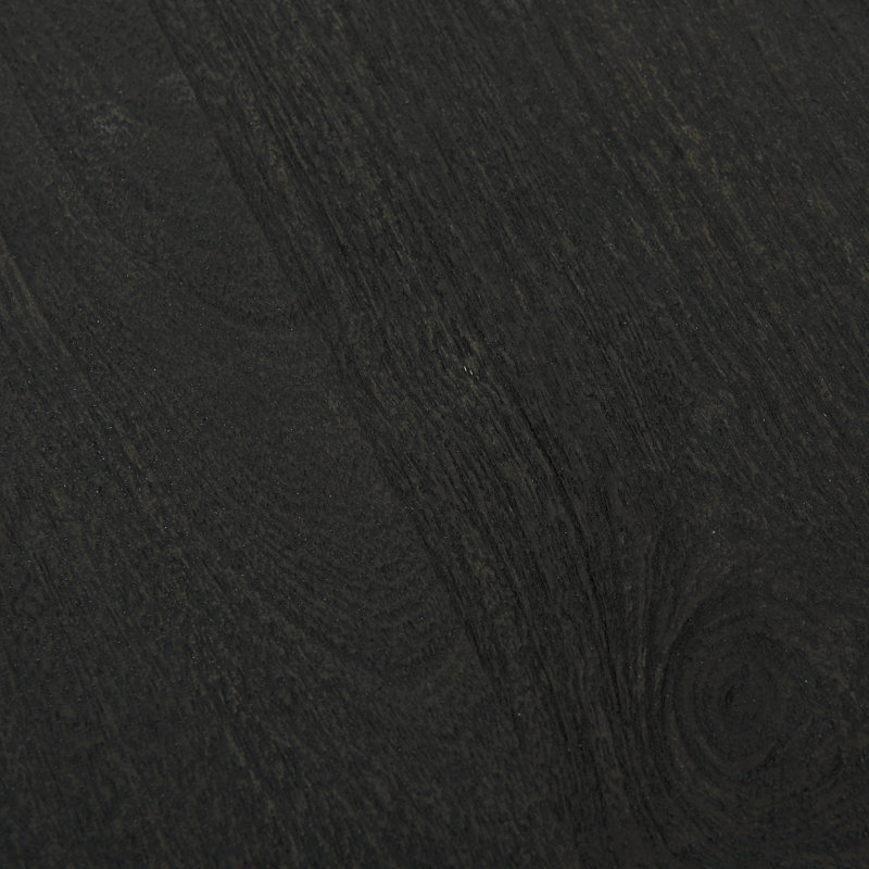 Solid Wood Top Single Coffee Table, Black, Wood