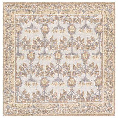 Earthly Treasures Hand Tufted Wool;Cotton;Viscose Floral Indoor Rug