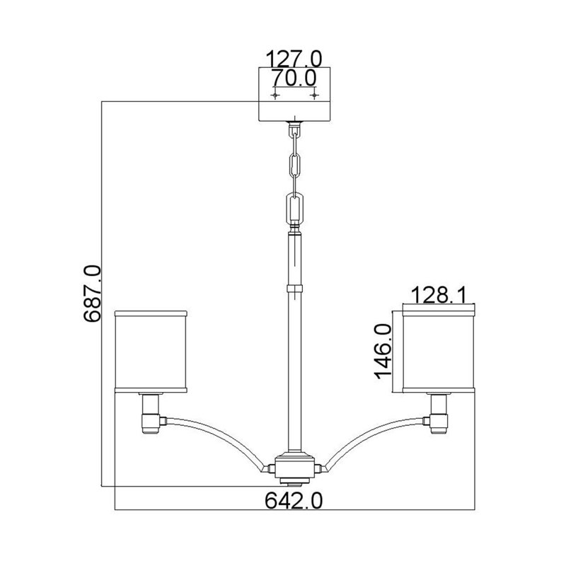 Danes 5 - Light Shaded Chandelier