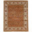 Wool Oriental Area Rug in Rust/Ivory