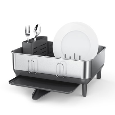 Adjustable Plastic and Stainless Steel Dish Rack