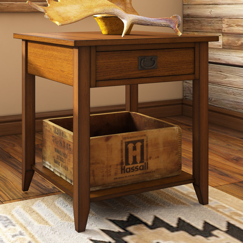 Table de bout avec rangement Vikesh