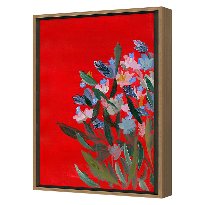 Meadow 5 Print by Jo Stearns, 24" H x 17" W x 1.75" D, Gold