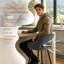 Velvet Upholstered Bar Stools with Armrests-1816671688