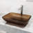 Sottile 18" L x 13" W x 4" H Rectangular Glass Vessel Bathroom Sink with 12" H Faucet-99843991-99843993