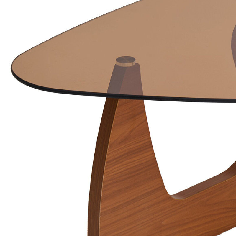 Century Modern Wood Center Table Small Farmhouse Coffee Table For Living Room, Brown, 15.74" H x 35.82" L x 25.59" W, Brown