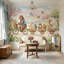 Papier peint animaux fantaisistes en papier peint pastel-398918879-398918876