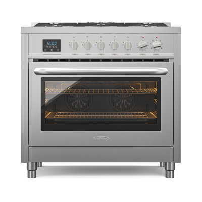 Koolmore 35"" 4.3 cu. ft. Freestanding Dual Fuel Range -  KM-FR36DF-SS