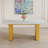 Large modern rectangular table with 0.4 inch patterned tabletop and large MDF table legs