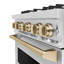 ZLINE Autograph Edition 30" Classic Gas Range w/ 4 Burners & Polished Gold Accents-557650131