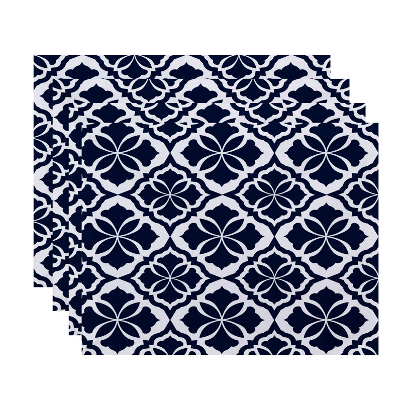 Ensemble de 3 napperons Selina, Bleu