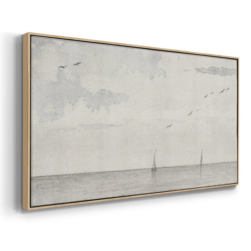 Paysage, série CDLxxiv, toile tendue avec châssis, prête à être accrochée, H 25 po x l 49 po, Naturel