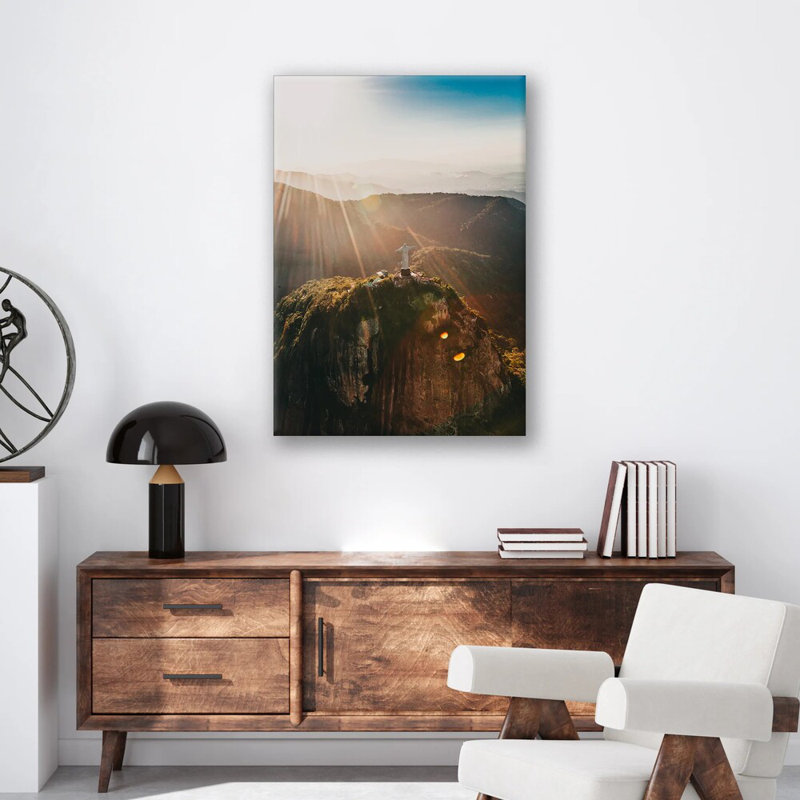 Rio de Janeiro, reproduction d'art mural - affiche de l'horizon de la ville de Brésil - œuvre d'art du Christ Rédempteur - impression de scène urbaine plage tropicale - décoration murale inspirée du voyage - paysage urbain moderne, art de la maison 