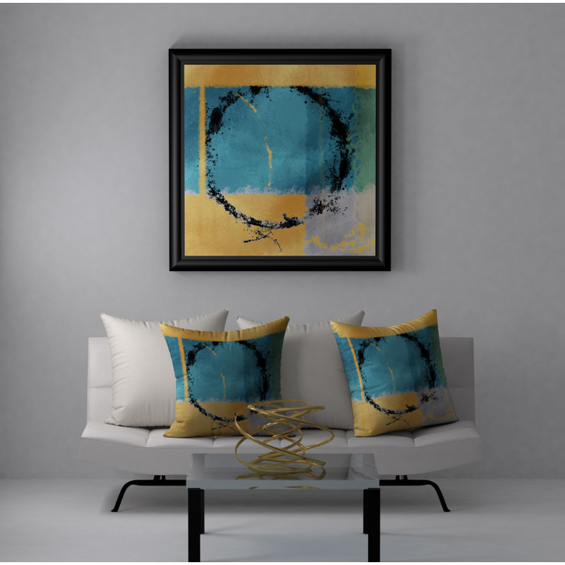 Housse de coussin décorative carrée en savoir-faire Coy, 18 po x 18 po