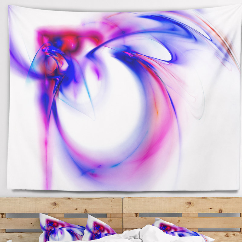 Tapisserie d'art abstrait fractal, H 50 po x l 60 po