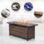 Table de foyer d'extérieur avec couvercle Bohde H 24,8 po x l 56,8 po