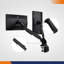 Support double pour écran WMA8D supportant 32 pouces maximum, écran de 4,4 à 19,8 lb