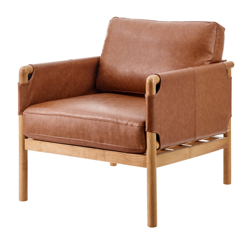 Qani Faux Leather Armchair