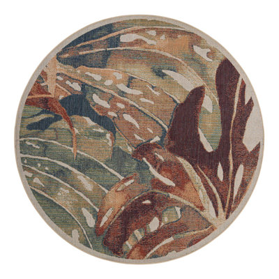 Tinesford Abstract Green/Red Indoor / Outdoor Area Rug