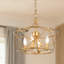 Luminaire suspendu de cuisine en métal doré 4 lumières Farmhouse Drum pour salle à manger homologué UL
