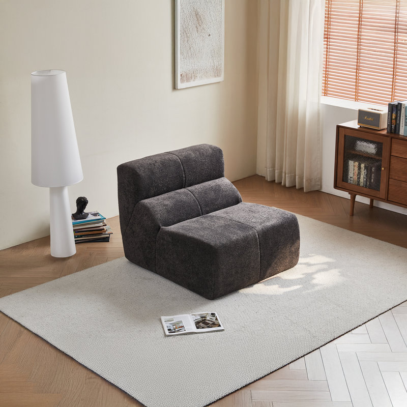 Chaise d'appoint, chaise simple pour salon, bureau et petit appartement, Gris