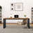 78.74 Inches Double Computer Desk For 2 Person – Extra Long Industrial Workstation With Heavy Duty Metal Frame (Not Including Chair)-1005893378