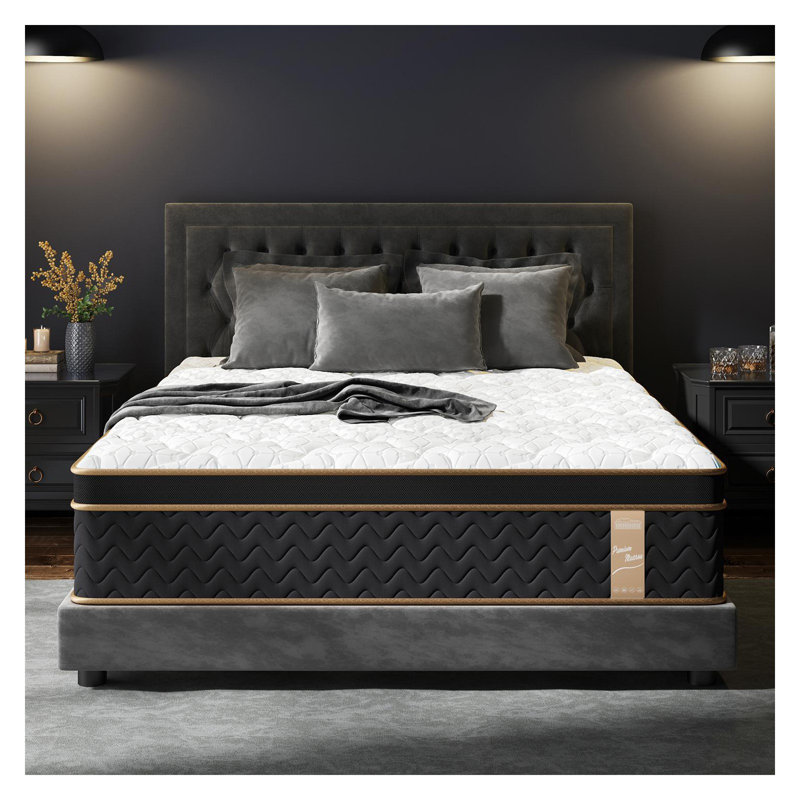 10 Inch Twin Plush Hybrid Mattress with Gel Memory Foam & Independently Encased Coils - Fiberglass-Free, Motion Isolation, CertiPUR-US Certified Mattress in a Box