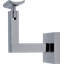 Surface Mount Handrail Bracket with Round Rose and Curved Plate-70705687