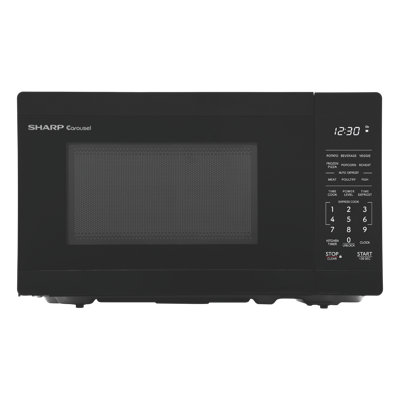 Four à micro-ondes de 700 watts avec comptoir de plus de 700 watts pour comptoir à micro-ondes de 0,7 pi³, cuisinière express, dégivrage automatique, plaque tournante Carousel®, affichage à DEL blanc, noir