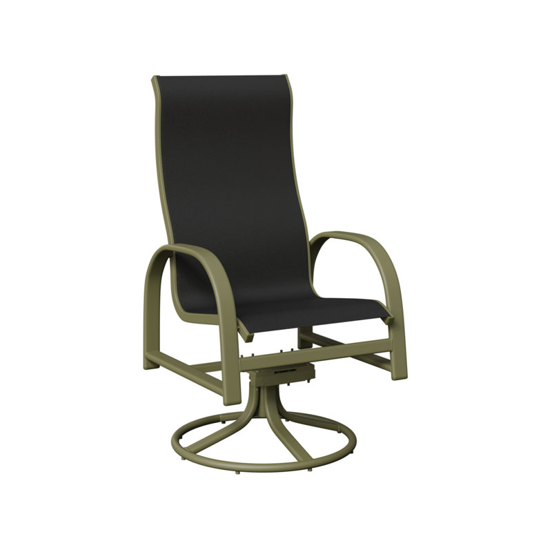 Chaise berçante berçante berçante Berlin, Noir, Aluminium vert sauge