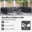 Vidaxl Garden Sofa Set 10 Pcs Anthracite Steel