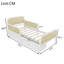 Structure de lit plateforme simple avec 2 tiroirs de rangement, lit en rotin pour enfants avec tête et pied de lit, blanc-133232039-133232040