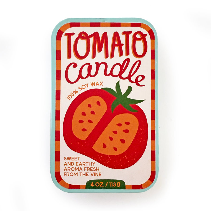 Ensemble cadeau fourre-tout tomate bougie et fromage
