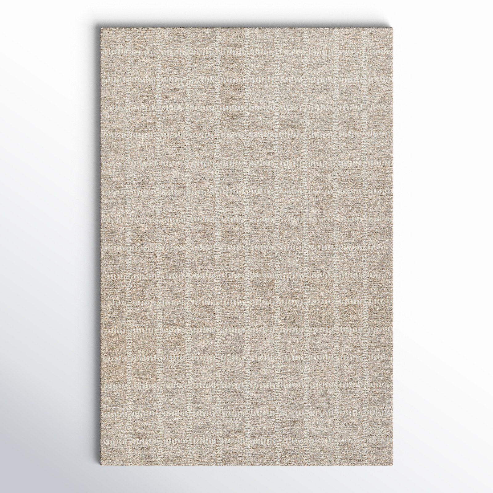 Lanora Hand Tufted Wool Beige Rug, Rectangle  2' x 3'