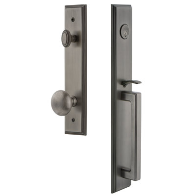 Carré One-Piece Complete Inactive Dummy Handleset with D Grip and Fifth Avenue Knob