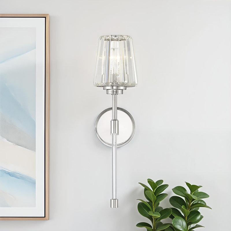 Tenisha Metal Wallchiere in Polished Nickel, Polished Nickel