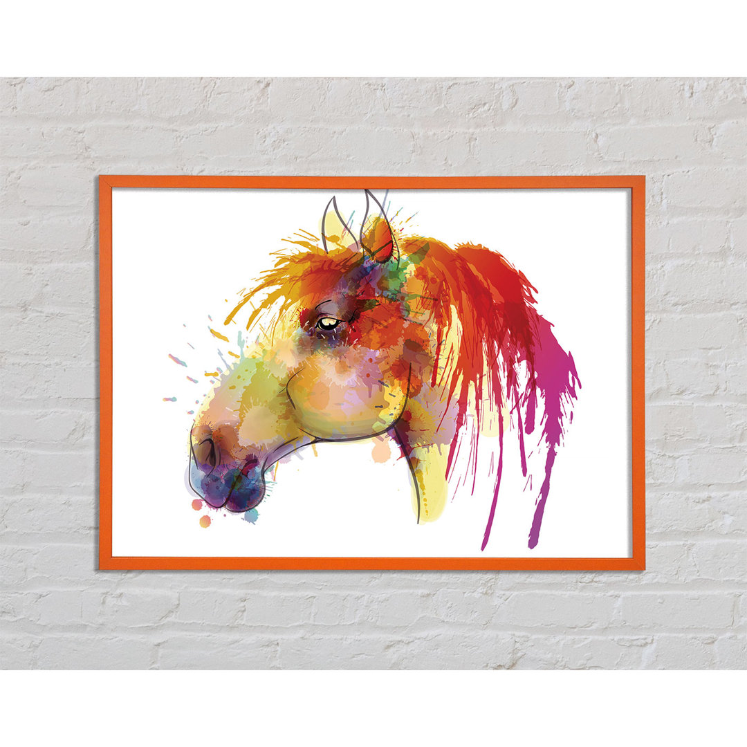 Yorklyn Beautiful Rainbow Horse - Einzelner Bilderrahmen Kunstdrucke