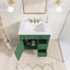 Meuble-lavabo simple 30 po avec comptoir en céramique-415346370