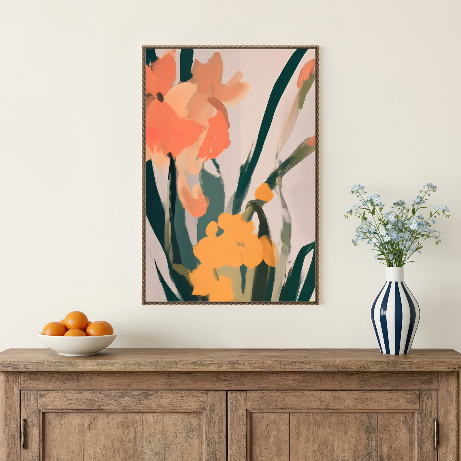 Sancerre "Flower Petals Abstract" Canvas Print, 33" H x 23" W x 2" D