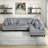 Loowit 120"W Modern Corduroy 4-Piece Modular Sectional – Customizable Sofa with Reversible Cushions & Matching Pillows