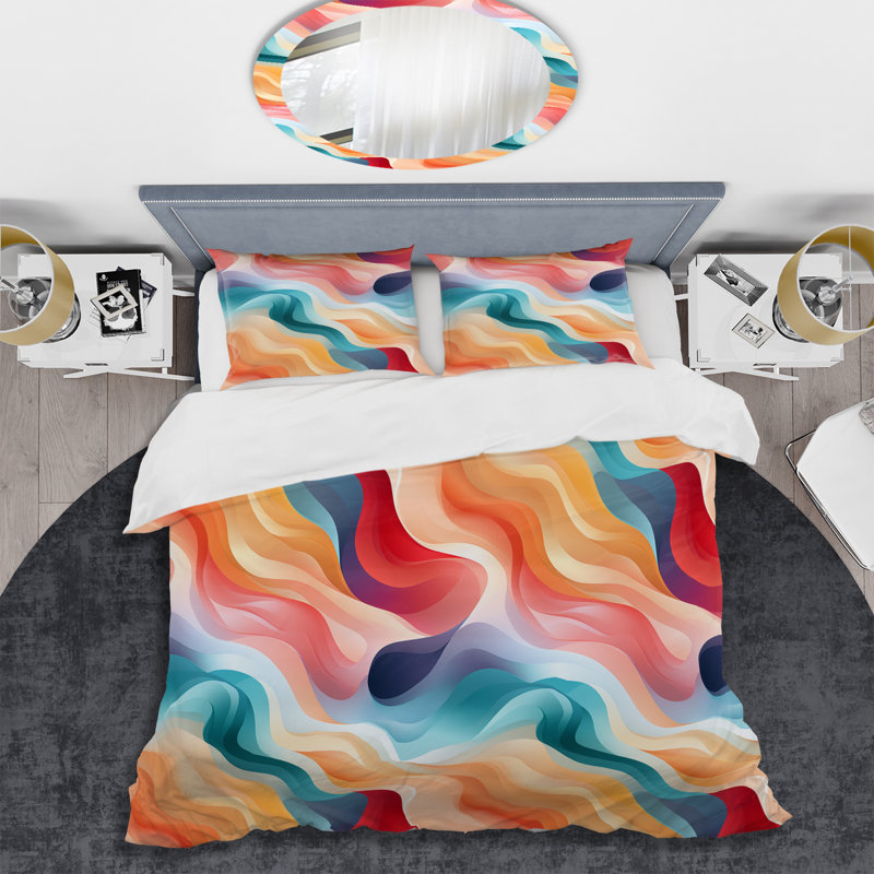 Ethereal Expression - Ensemble de housse de couette abstrait - Microfibre de polyester