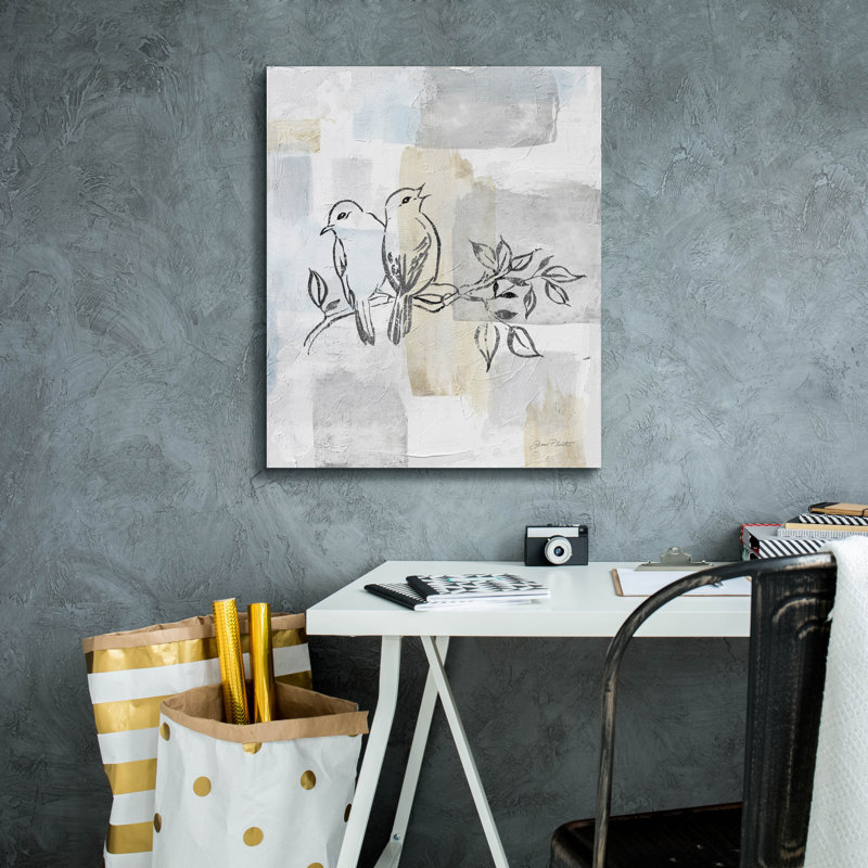 «Washy Abstract Canvas C» par Jean Plout, art mural sur toile, H 24 po x l 20 po x P 0,75 po