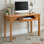 Bureau d'écriture en bois massif avec plateau à clavier rabattable et 2 tiroirs Warm Shaker
