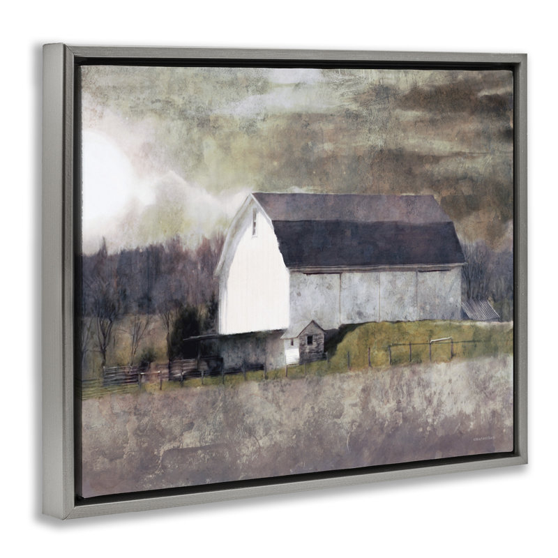 «Stormy Sky Country Farm Barn» par Bluebird Barn, Gris, H 17 po x l 21 po