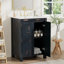 Petit ensemble de meuble-lavabo avec lavabo en céramique de style rétro