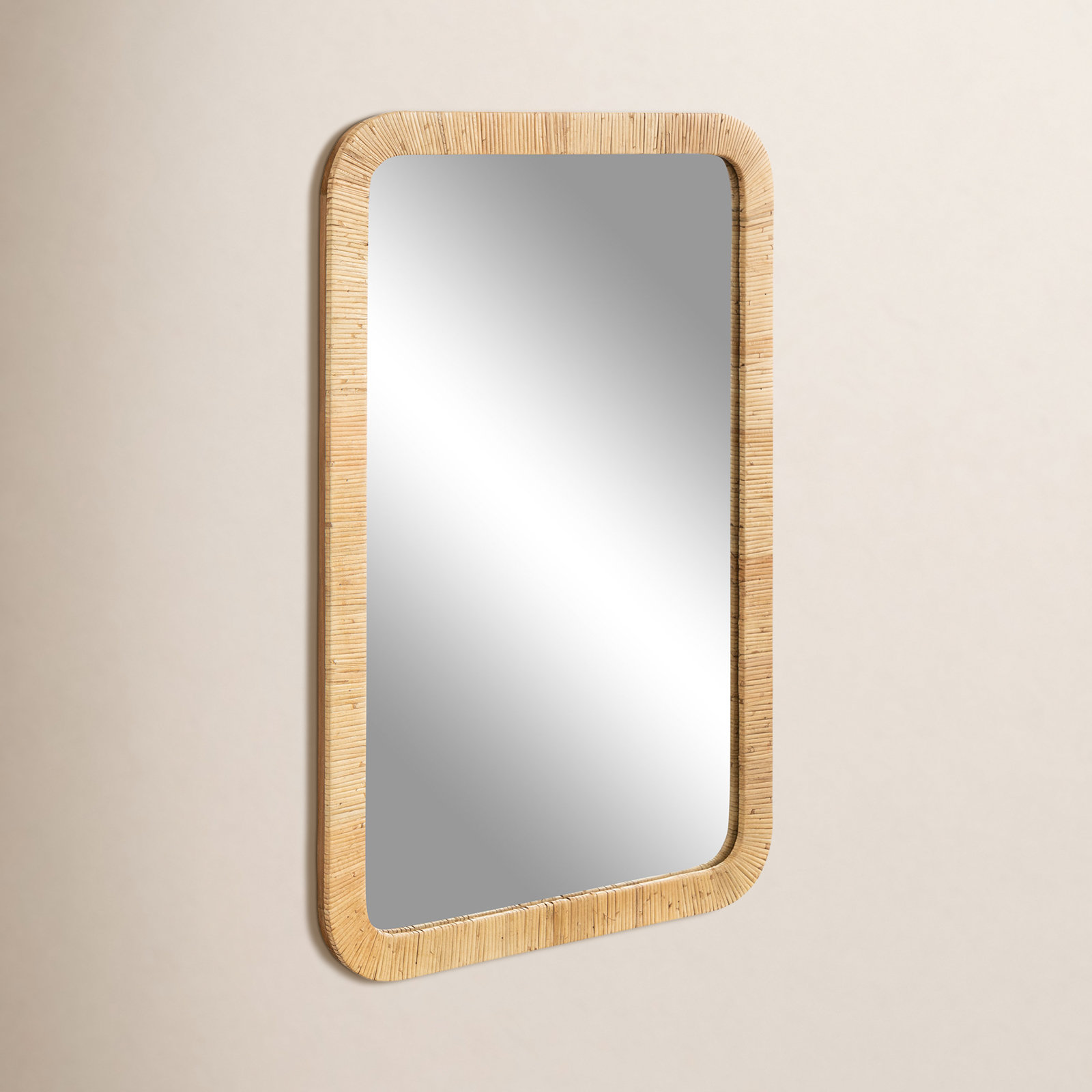Breesport 24" Accent Mirror, Natural, 35.75" x 24"