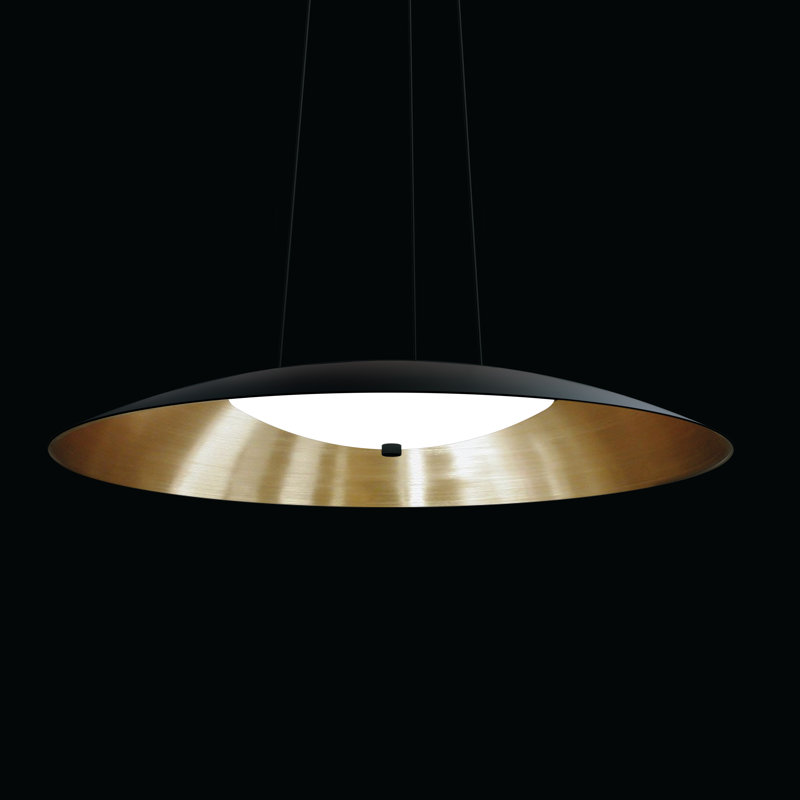Aero 1 - Light Bowl LED Pendant, Gold/Black